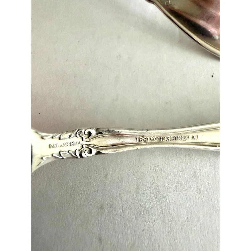 6 Silver Plated 1908 Rogers La Vigne Grapefruit Spoons